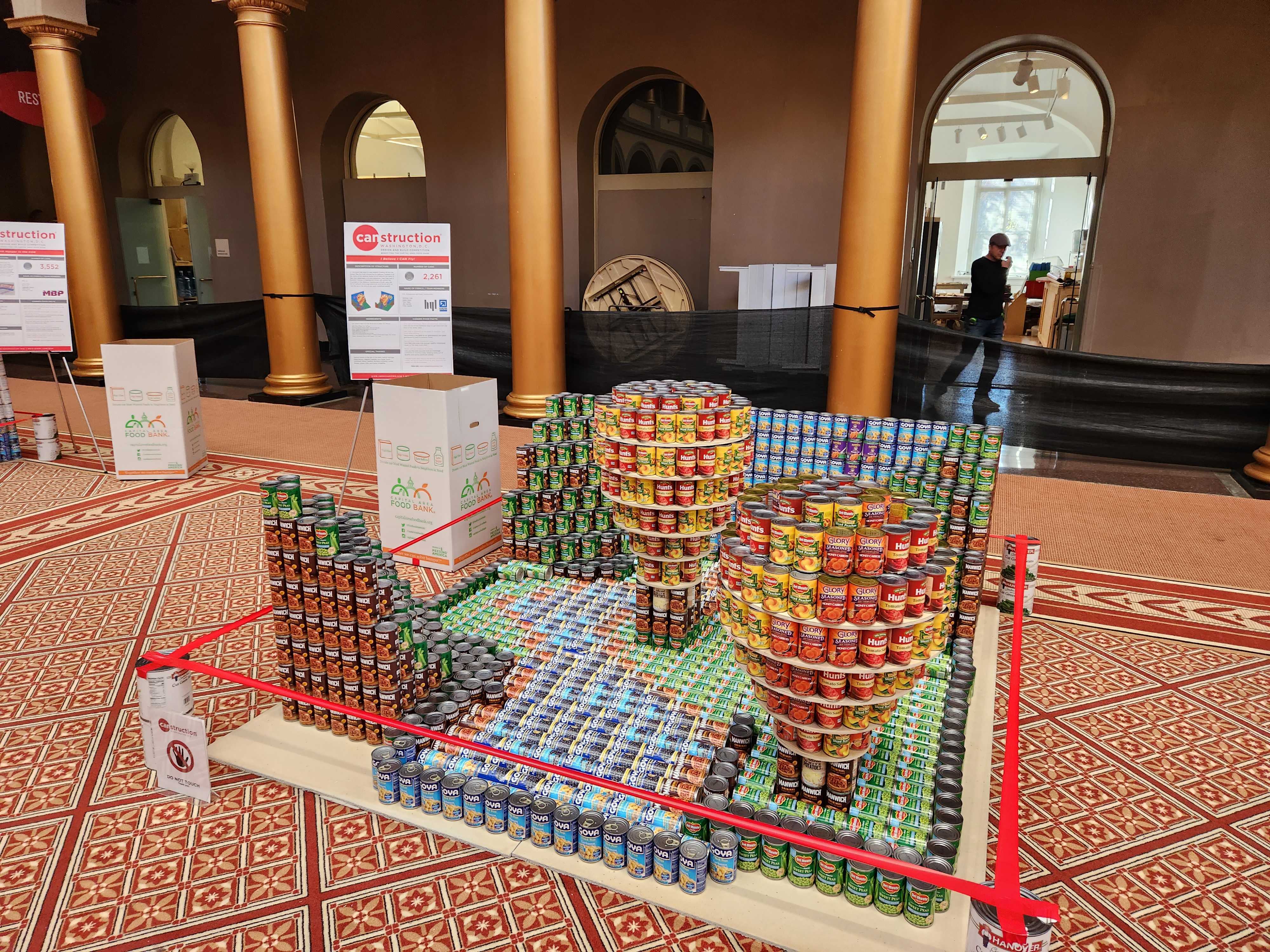 Image of canned food sculpture