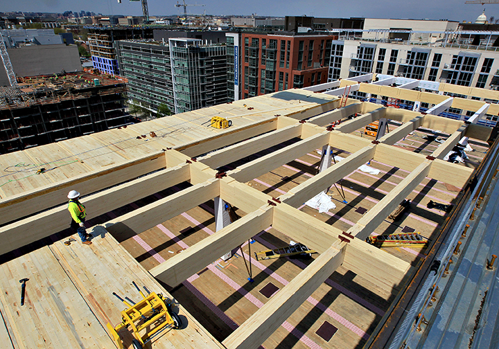 Image of a rooftop under construction